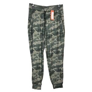 Thrive Societe‎ NEW Camo Green Printed Forever Jogger Medium Drawstring Waist